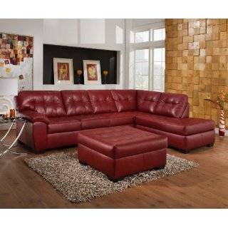  Washington Two Piece Semi Aniline Leather Sectional Sofa 