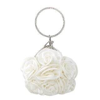  Cute Rosette Satin Evening Bag, Great for Prom: Clothing