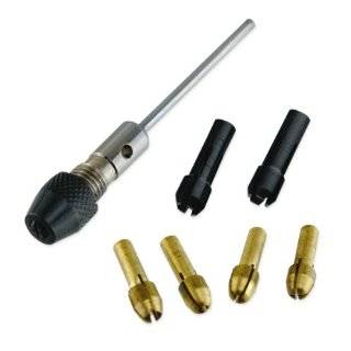 7pc Jewelers Micro Chuck Pin Vise 7 Collets 0.0 to 3.5mm Fits Dremel