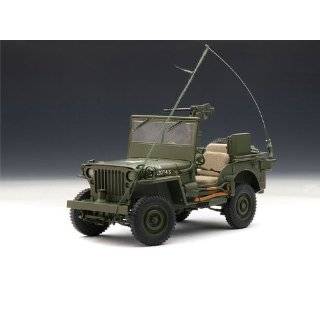  Jeep Willys Army Green 1/18 by Autoart 74006: Toys & Games