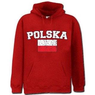   Coat Of Arms Sweatshirt, Poland, Polish Pride Mens Hoodie: Clothing