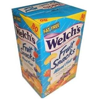 Welchs Fruit Snacks, Mixed Fruit, Fat Free Snacks, (80 0.9oz. Pouches 