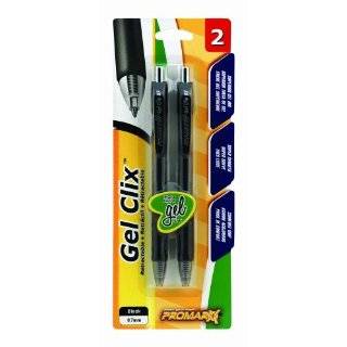  Kittrich Promarx Clear Stick Pens, Mediium Point, Black 