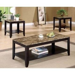  5pc Dark Artificial Marble Top Counter Height Dinette 