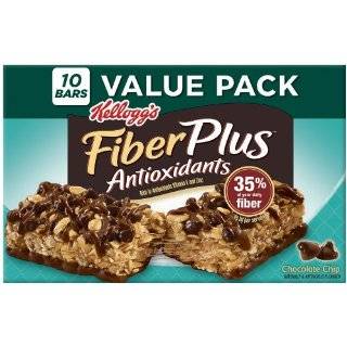 Fiber Plus Chewy Bars, Chocolate Chip, 10 Count Bars (Pack of 6)