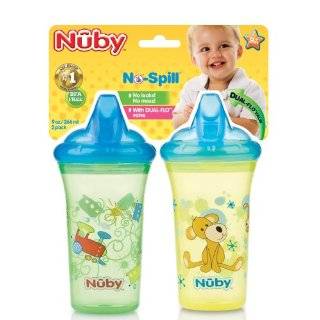 Nuby 2 Pack Printed Non Spill Cup with Hard Top (9 Ounce)