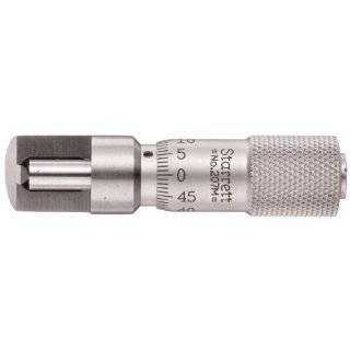 Starrett 207Z Can Seam Micrometer, Plain Thimble, 0 0.375 Range, 0 