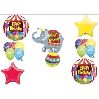 Circus Elephant Big Top Birthday Party Balloons Decorations Supplies 
