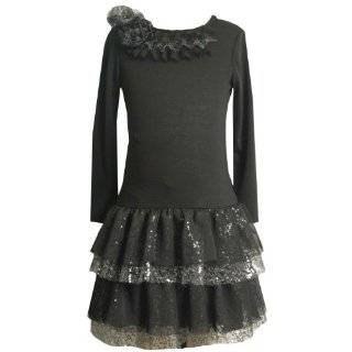   DOT TIERED DROP WAIST Special Occasion Holiday Party Dress: Clothing