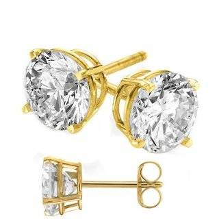 14 Karat Gold Plated on Authentic 925 Sterling Silver Stud Earrings 