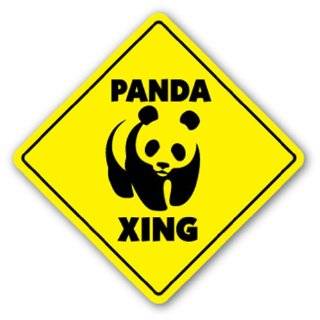 PANDA CROSSING   Sign   xing signs bear zoo china gift