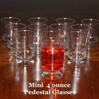   ounce Disposable Plastic Pedestal Wine Glasses   Mini Desert Cups