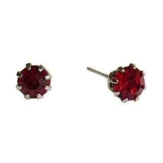   Gold Tone Crystal Emerald Birthstone Stud Earrings for May: Jewelry