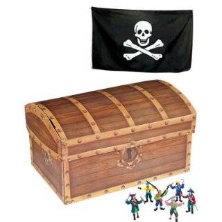Folding Pirates Treasure Chest Party Storage Box