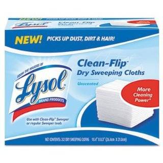  Quickie Lysol Clean Flip Wet Mopping Cloth, 12 Count
