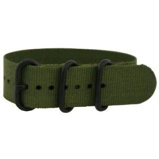   Green Pvd Zulu 3 Ring Military Watch Band Strap Nato G 10 Fits All