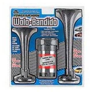   404 Bandido Plastic Carbon Fiber Dual Trumpet Air Horn Kit   12 Volt