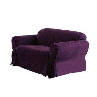 Pieces Solid Purple Suede Couch/sofa Cover with Loveseat and Chair 