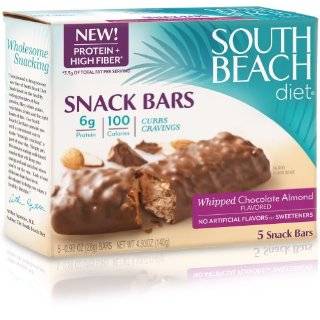 South Beach Diet Snack Bar, Whipped Chocolate Almond, 5 Count (Pack of 