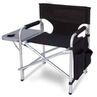   Directors Chair with Side Table, Side Storage Bag, and Cup Holder