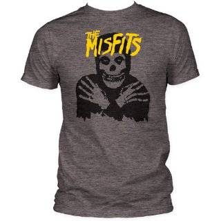 The Misfits     Klassik Schädel (gelbes Logo) Mens T Shirt in Tri