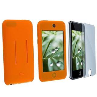 Orange Skin Case/ LCD Protector for Apple iPod Touch Gen 1st/ 2nd/ 3rd