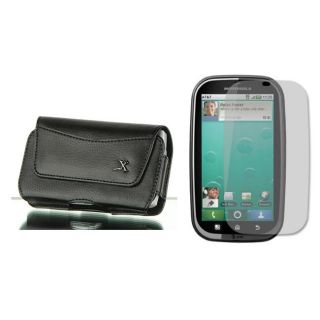 Premium Motorola Bravo MB520 Leather Horizontal Case with Screen