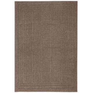 Grid Iron Taupe Solid Rug (33 x 48)