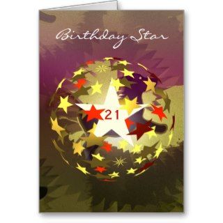 21st Birthday Dog Star (add Photograph) Cards