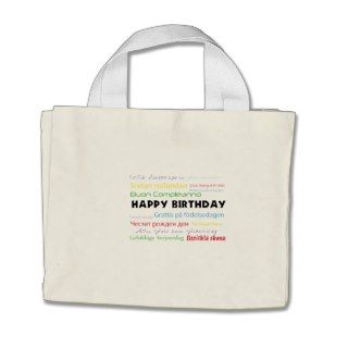 Happy Birthday in Many Languages Reusable Bag