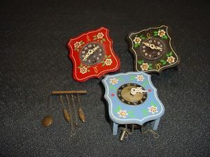 Novelty Miniature Black Forest Cuckoo Linden Josef Hauser Clock Part Repair E249