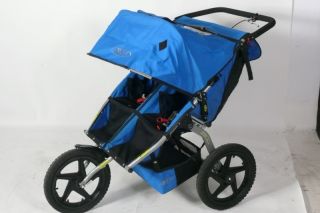 blue bob double jogging stroller