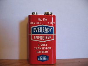 Vintage Eveready 216 9V Battery Transistor Radio Neda 1604 Long Dead