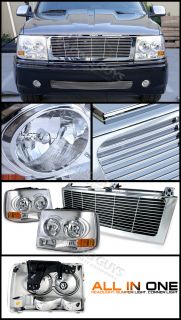 00 01 02 03 04 05 06 Chevy Tahoe Suburban 1pc Headlight Grille Conversion