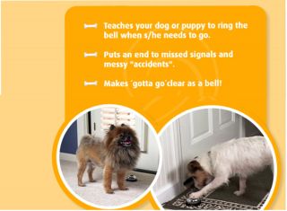 Tell Bell Puppy Dog Potty Training Door Bell White