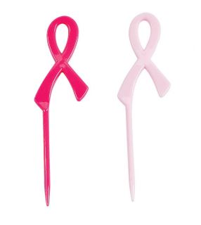 72 Cupcake Picks Cake Breast Cancer Pink Ribbon Awareness Fundraiser Walk
