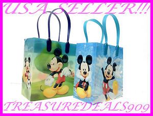 12 PC DISNEY MICKEY MOUSE GOODIE GIFT BAGS PARTY FAVORS CANDY TREAT BIRTHDAY BAG 