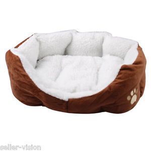 Small Luxury Soft Indoor Pet Dog Cat Puppy Bed Sofa House Mat Cushion Fleece