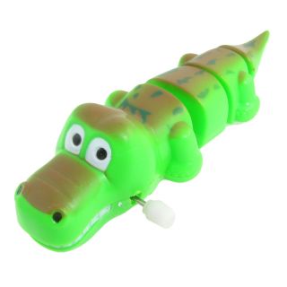 Children Kids Clockwork Flexible Wind Up Cartoon Alligator Toy Green