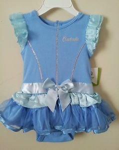 Disney Cinderella Baby Girls Onesie Costume Outfit Dress Up 3M 6M 9M 12M 24M