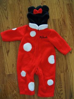Baby Girl Disney Minnie Mouse Halloween Costume Dress Up Fleece 18 24mos EUC
