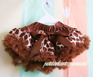 Halloween Xmas Newborn Baby Brown Giraffe Pettiskirt Tutu Dress Up Costume 0 6M
