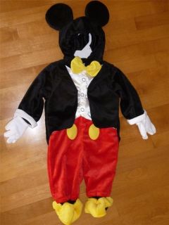 Baby Disney Boys Mickey Mouse Costume Dress Up Size 6 9 12 18 MO Jumpsuit