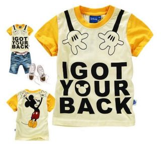 New Baby Boys Girls Mickey Mouse Short Sleeve Tee T Shirts 6 7Years 130