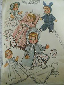 Vintage Doll Clothes PATTERN 713 for 15 in Dy Dee Little Girl Doll by Effanbee