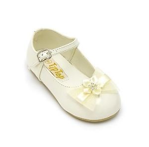 Toddler Infant Baby Girl Dress Formal Shoes Pageant Wedding Birthday Party Ivory