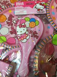 Hello Kitty Paddle Ball Toy Birthday Party Favor Girls Party Supplies Toy Favor