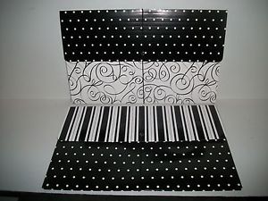 Expandable File Folders 15'' x 10'' Black and White Swirls or Stripes