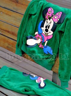 New Girls Mickey Mouse Velvet Sportswear and Leggings Pants Outfit Sets Sz3 8Y