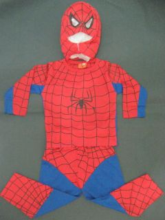 3pc Set Halloween Spiderman Costume Mask Boys 4 5T